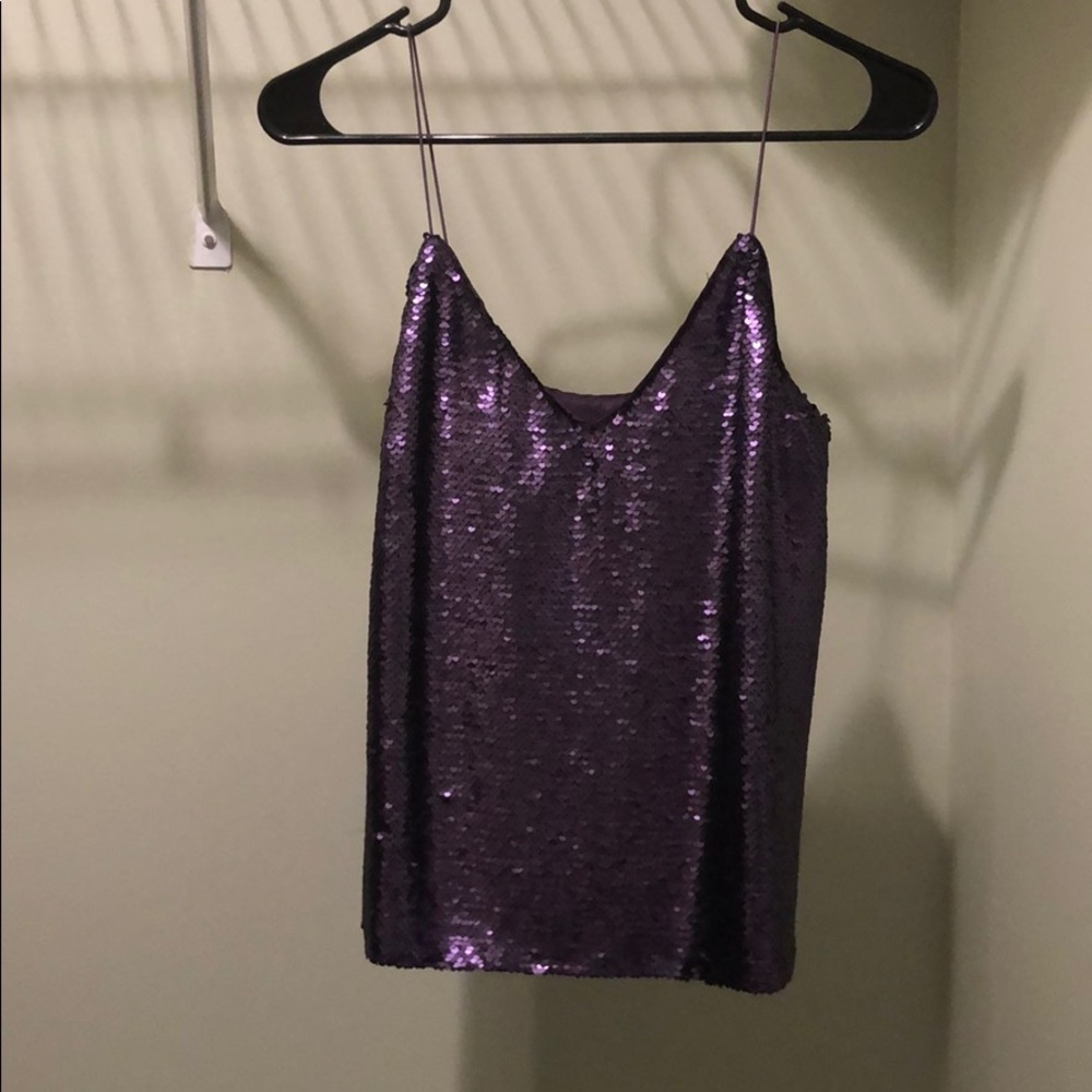 ASOS purple sparkle tank top